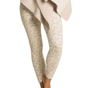 Barefoot Dreams CozyChic Ultra Lite Cream Leopard Joggers M